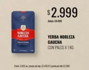 Nobleza Gaucha - YERBA GAUCHA CON PALOS