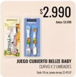 X$ - JUEGO CUBIERTO BELIZE BABY CURVO