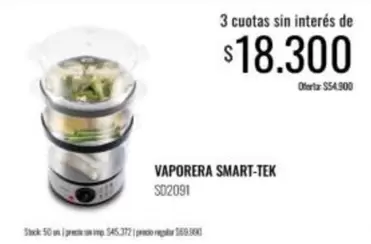 Smart tek - VAPORERA SMART-TEK S02091