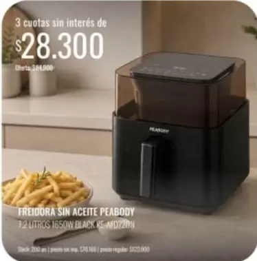 Peabody - FREIDORA SIN ACEITE