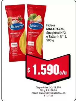 Matarazzo - Fideos Spaghetti N°3 o Tallarín N° 5