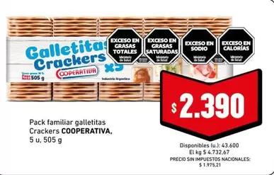 X$ - Galletitas Crackers