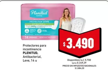 Plenitud - Protectores Leve Antibacterial