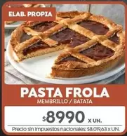 X$ - PASTA FROLA