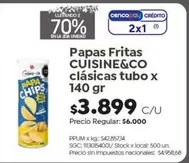 X$ - Papas Fritas Clásicas Tubo