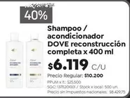 Dove - Shampoo / acondicionador reconstrucción completa