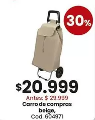 Carro de compras beige, Cod. 604971