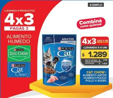 Cat Chow - Alimento Gatos Húmedo Pouch Pollo