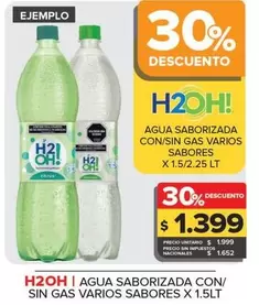 H2oh - Agua Saborizada Con/Sin Gas 