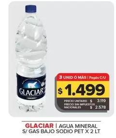 Glaciar - Agua Mineral S/Gas Bajo Sodio