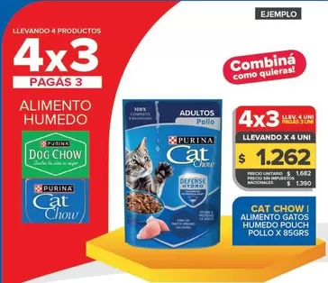 Cat Chow - Alimento Humedo Pouch Pollo