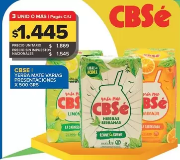 CBSE - Yerba Mate