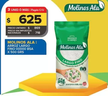 Molinos Ala - Arroz Largo Fino 00000 Bsa