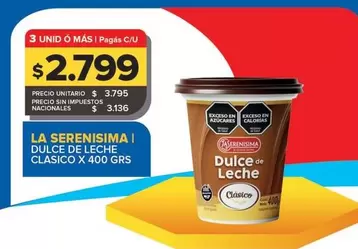 La Serenísima - Dulce De Leche Clasico