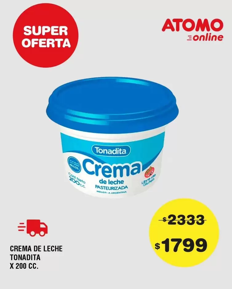Tonadita - Crema de leche