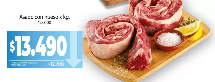 X$ - Asado con hueso