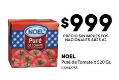 Noel - Puré de Tomate x 520 Gr. Cód:42753