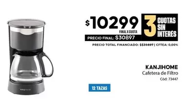 X$ - Cafetera de Filtro Cód: 73447