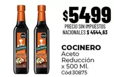 Cocinero - Aceto Reducción x 500 Ml. Cód:30875
