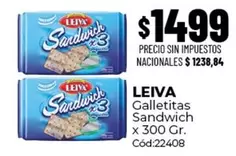 Leiva - Galletitas Sandwich x 300 Gr. Cód:22408