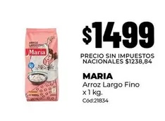 María - Arroz Largo Fino C
uevo 21834