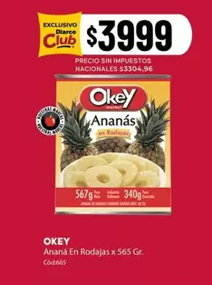 Okey - Ananás en Rodajas