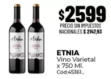 Etnia - Vino Varietal x 750 Ml. Cód:45361