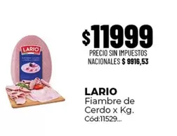 Lario - Fiambre de Cerdo x Kg.