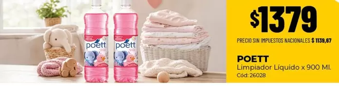 Poett - Limpiador Liquido x 900 Ml C
d 26028