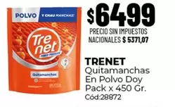 Trenet - Quitamanchan En Polvo Doy Pack x 450 Gr. Cód:28872