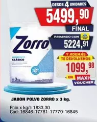 Zorro - JABON POLVO