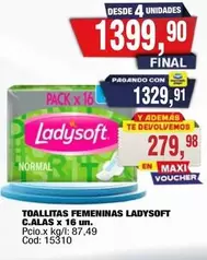 Ladysoft - TOALLITAS FEMENINAS
