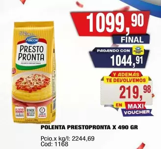 Arcor - POLENTA PRESTOPRONTA
