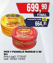 Marolio - Pate y Picadillo X 90 GRS