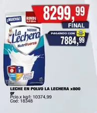 La Lechera - LECHE EN POLVO x800 gr