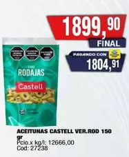 Castell - ACEITUNAS VER.ROD 150