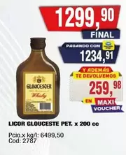 Gloucester - LICOR GLOUCESTER PET. x 200 cc