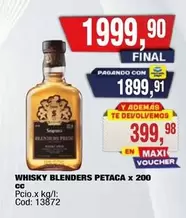 X$ - WHISKY BLENDERS PETACA x 200
