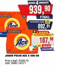 Ace - JABON POLVO X 400 GR