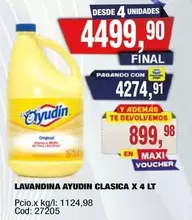 X$ - LAVANDINA CLASICA X 4 LT