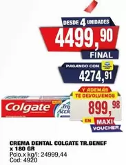 Colgate - CREMA DENTAL TR.BENEF Cod: 4920