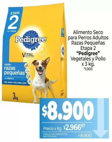 Pedigree - Alimento Seco para Perros Adultos Razas Pequeñas Etapa 2