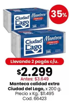 Ciudad del Lago - Manteca calidad extra