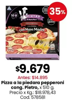 pietro - Pizza a la piedra pepperoni cong.