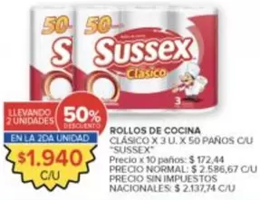 Sussex - ROLLOS DE COCINA CLÁSICO
