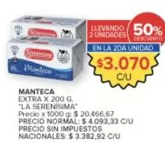 La Serenísima - Manteca Extra