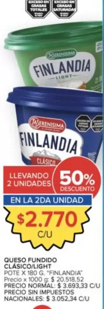 Finlandia - QUESO FUNDIDO CLASICO/LIGHT