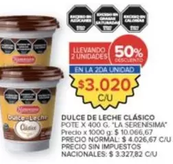 X$ - DULCE DE LECHE CLÁSICO POTE
