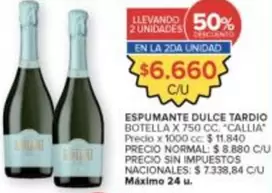 Callia - ESPUMANTE DULCE TARDIO