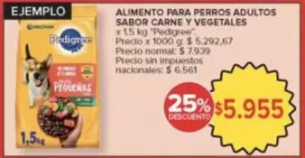 Pedigree - ALIMENTO PARA PERROS ADULTOS SABOR CARNE Y VEGETALES